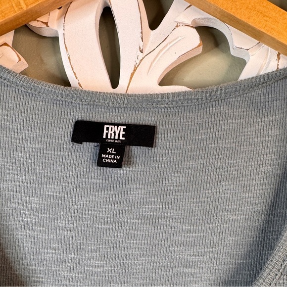 Frye Farmhouse Dress Button Down Gray Blue XL Pockets - Picture 3 of 6